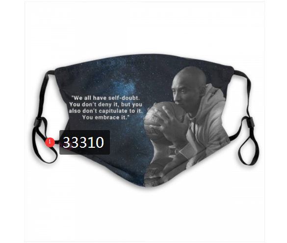 2021 NBA Los Angeles Lakers #24 kobe bryant 33310 Dust mask with filter->nba dust mask->Sports Accessory